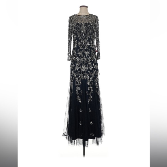 Adrianna Papell Black 3/4 Sleeve Gown for Weddings - Picture 1 of 7
